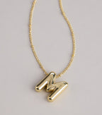 Say It Bold Bubble Letter Charm Necklace