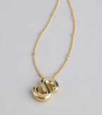 Say It Bold Bubble Letter Charm Necklace