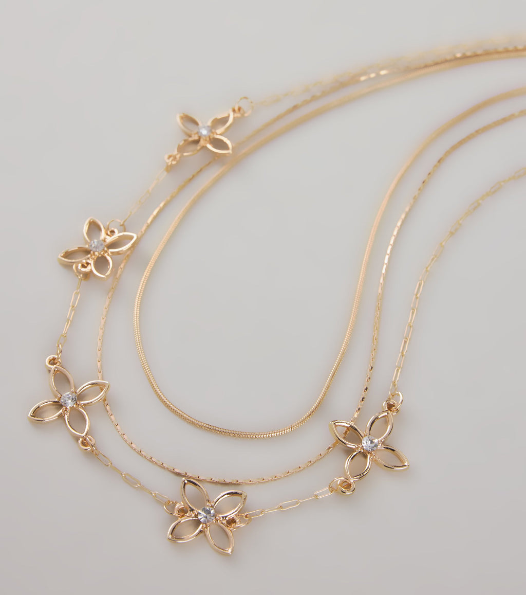 Just Bloomed Floral Layered Necklace