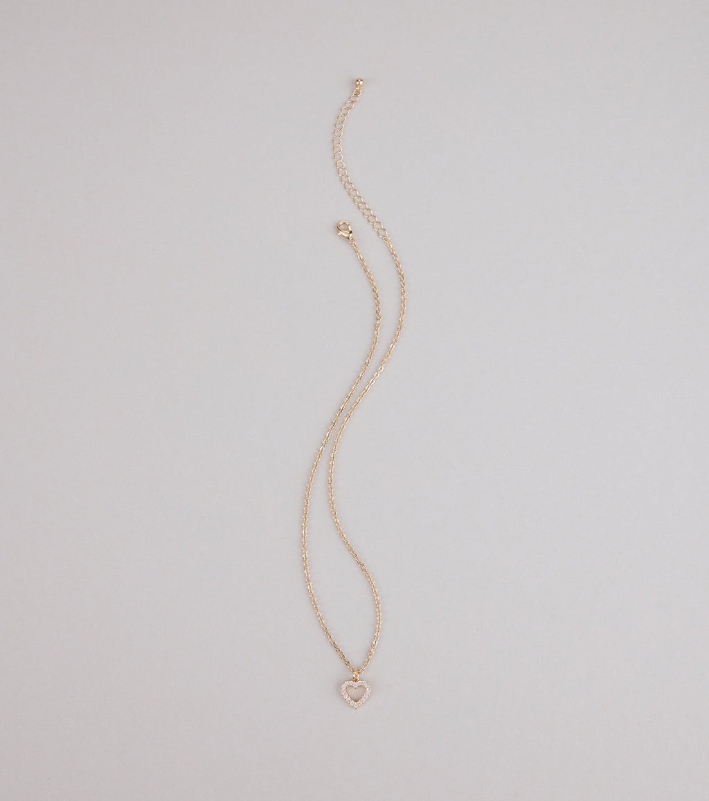 Heart For Sparkle Cubic Zirconia Necklace
