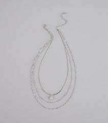 Layers of Luxe Teardrop Cubic Zirconia Necklace