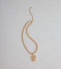 Coin Toss Statement Chain Necklace