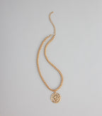 Coin Toss Statement Chain Necklace