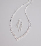 Shine Bright Rhinestone Necklace and Earrings Set