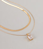 Glow Moment Layered Rhinestone Necklace