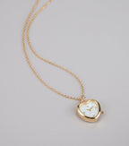 Time After Time Heart Watch Necklace