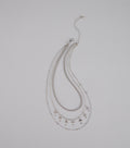 Set The Vibe Cross Charm Layered Necklace
