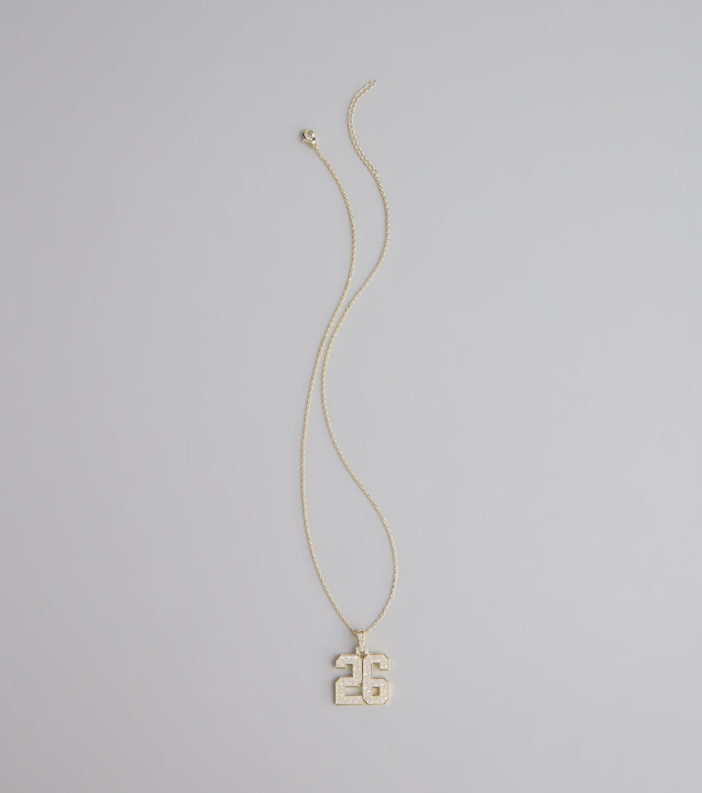 Lucky Sparkle 26 Rhinestone Charm Necklace