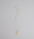 Lucky Sparkle 26 Rhinestone Charm Necklace
