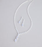 Instant Glam Rhinestone Necklace And Earrings Set