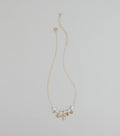 Seas the Moment Faux Pearl Charm Necklace