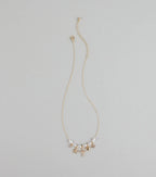 Seas the Moment Faux Pearl Charm Necklace