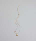 Seas The Day Pearl and Charm Statement Necklace