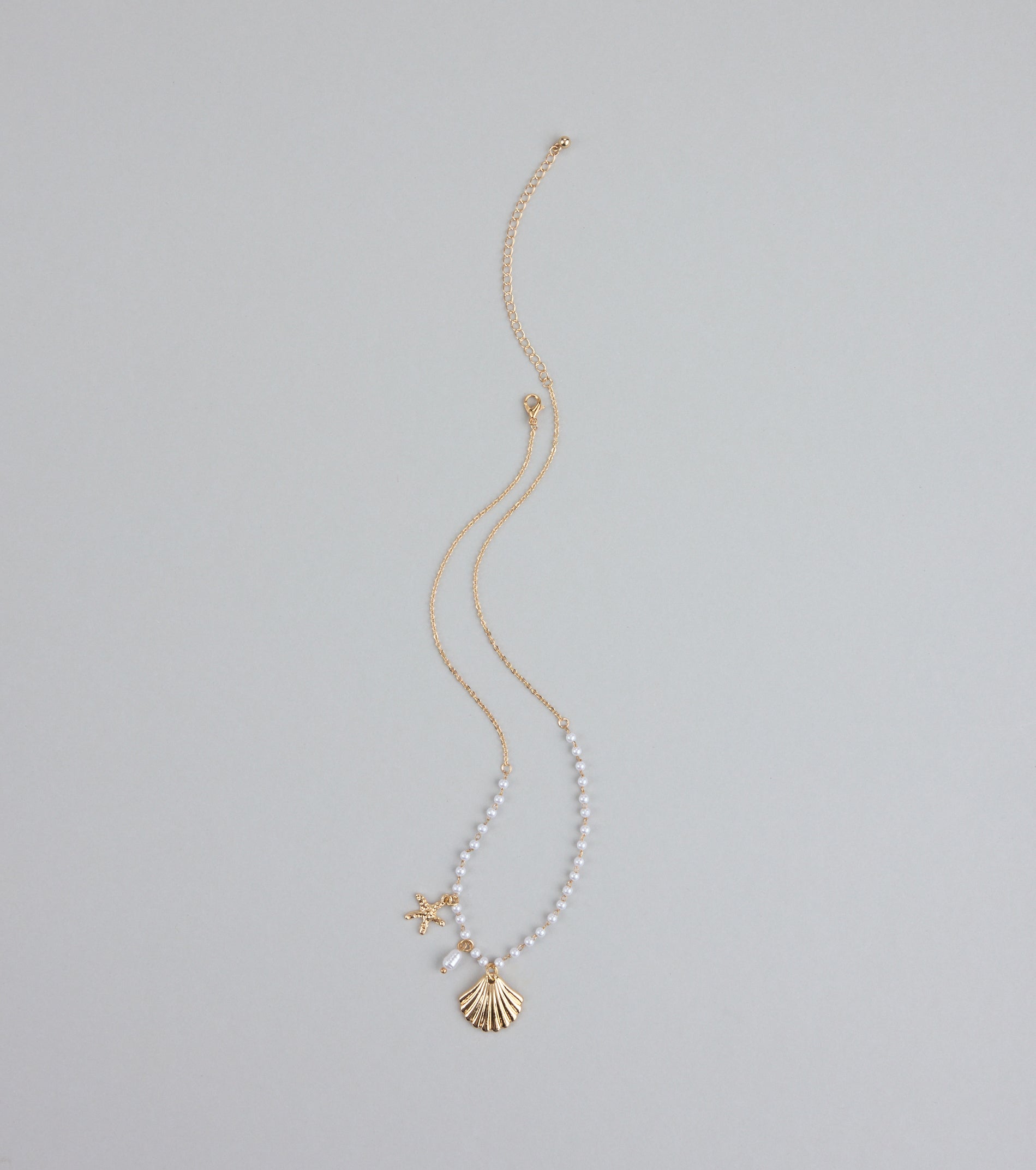 Seas The Day Pearl and Charm Statement Necklace