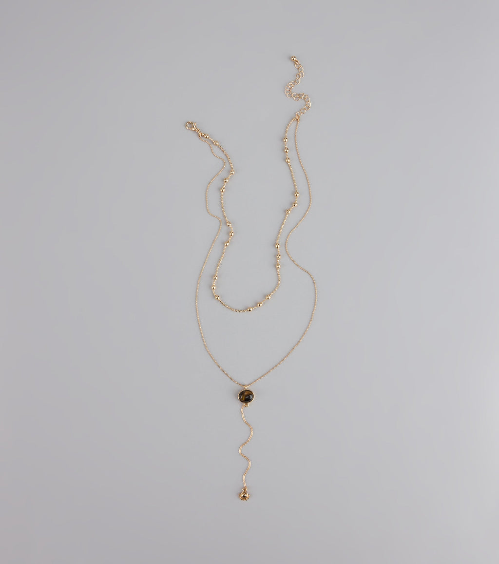 Effortlessly Elevated Layered Lariat Necklace