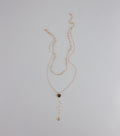 Effortlessly Elevated Layered Lariat Necklace