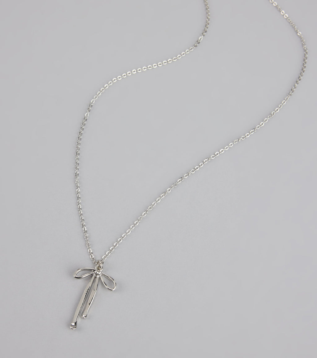 Sweet Thing Bow Charm Necklace