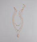 Stacked Up Layered Chain Charm Necklace