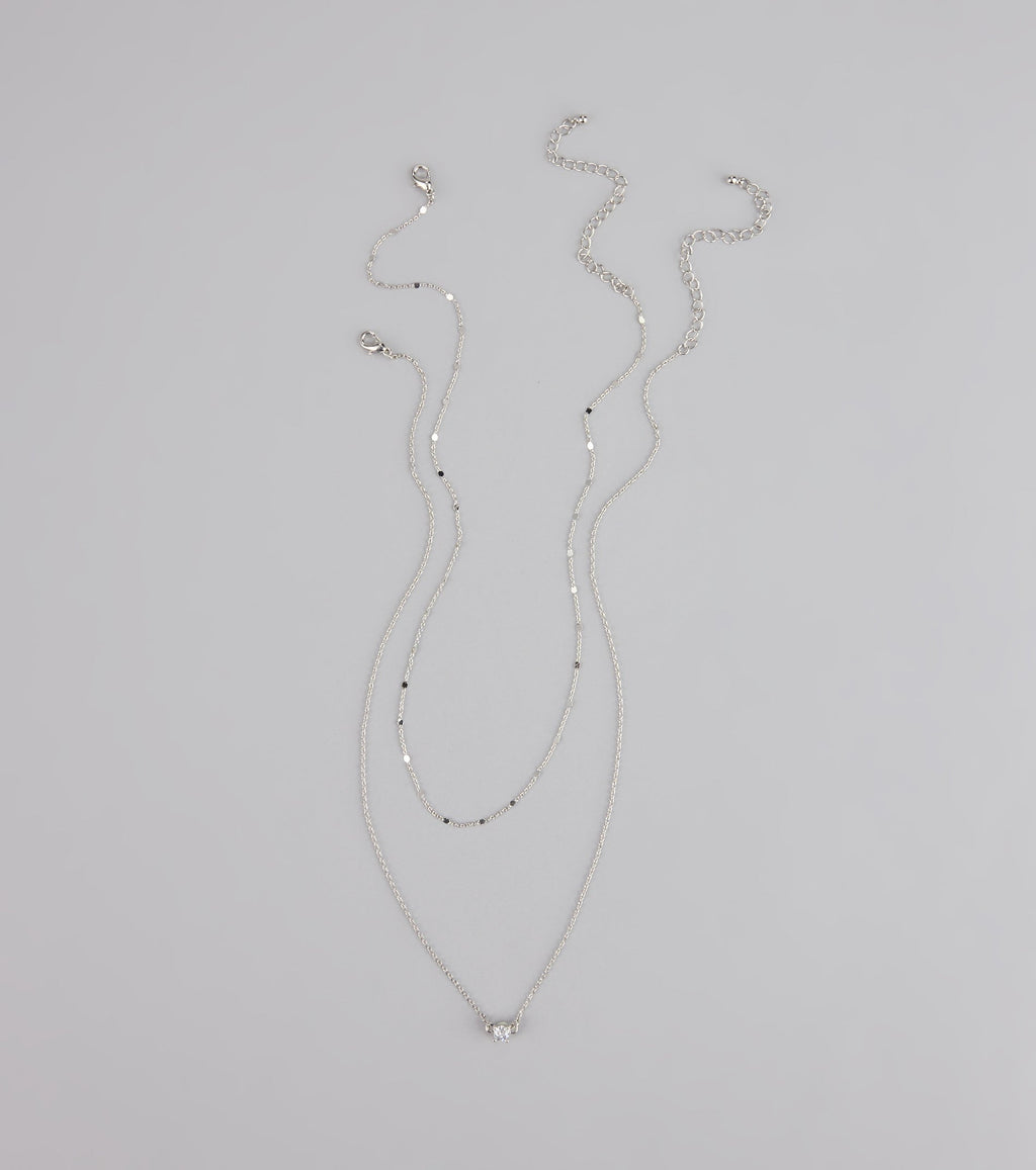 Effortless Shine Cubic Zirconia Layered Necklace Set