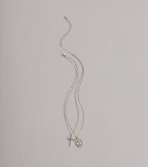 Dainty Blessings Cross Pendant Necklace