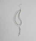 Saintly Chic Pearl And Rhinestone Cross Necklace