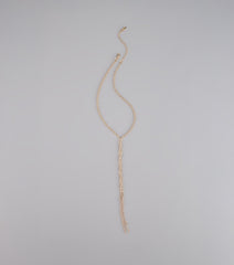 Endless Sparkle Rhinestone Twisted Lariat Necklace