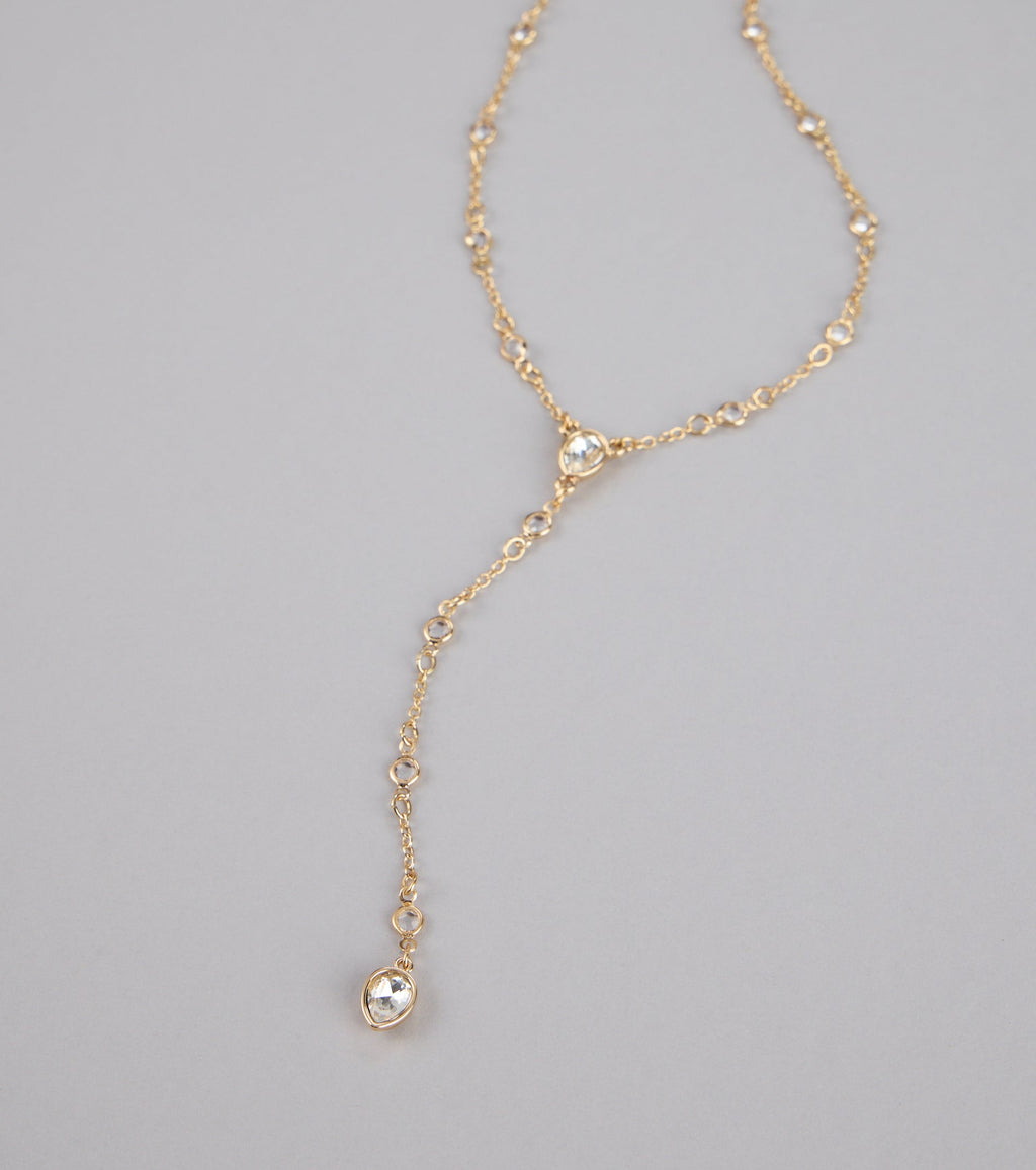 Dainty Glow Rhinestone Necklace