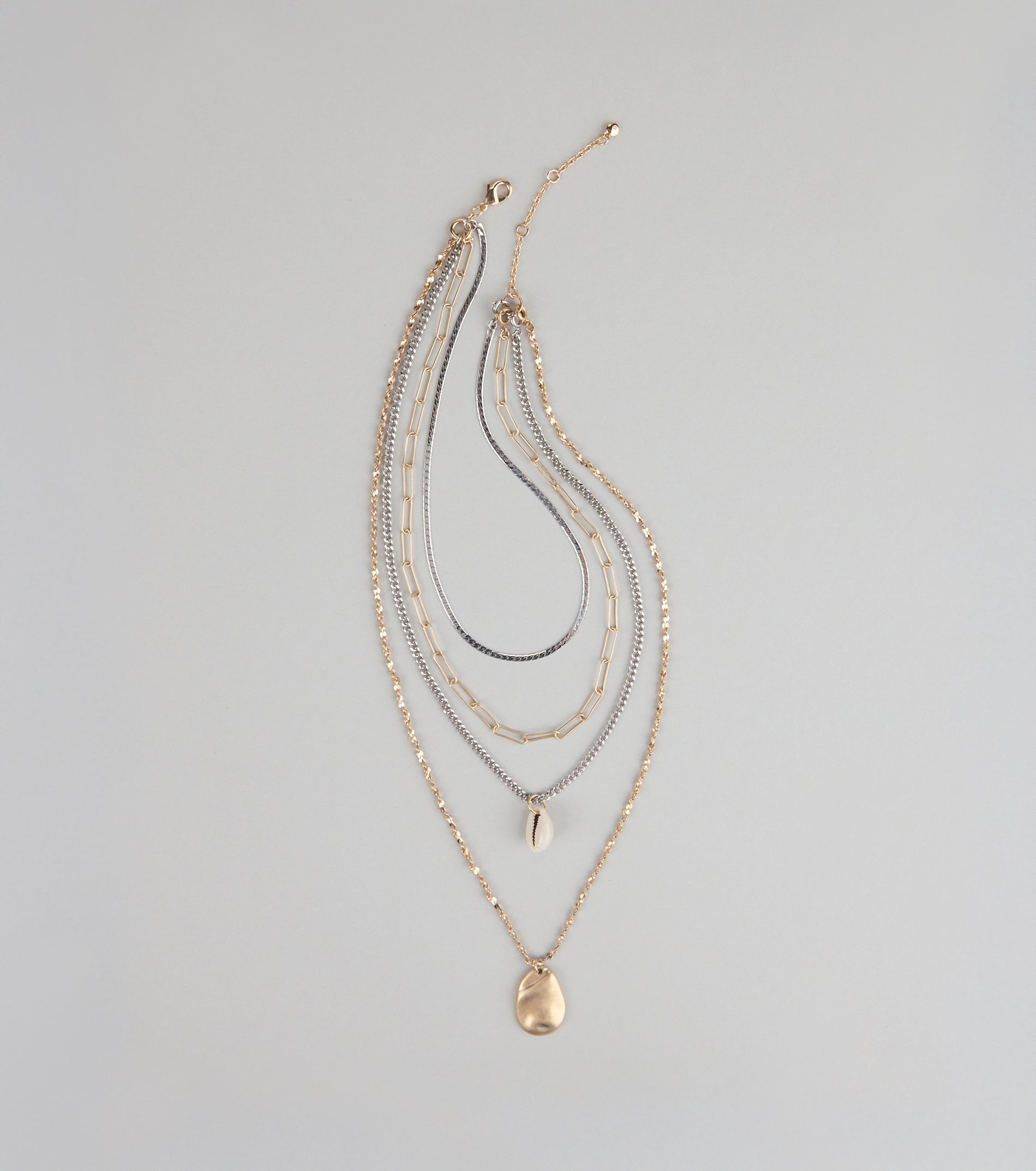 Layer Slayer Mixed Chain Pendant Necklace