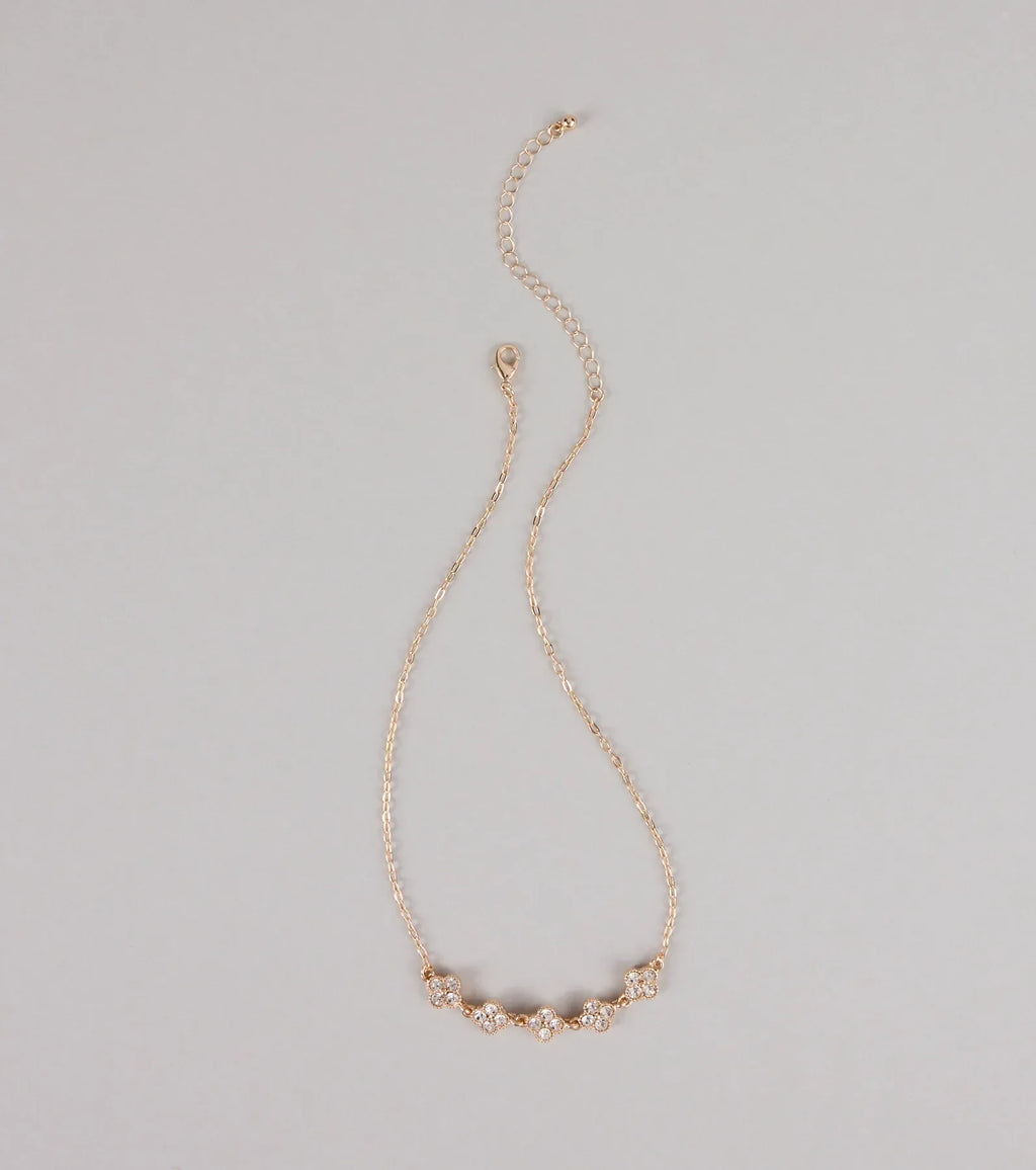 Lucky Girl Energy Clover Charm Necklace