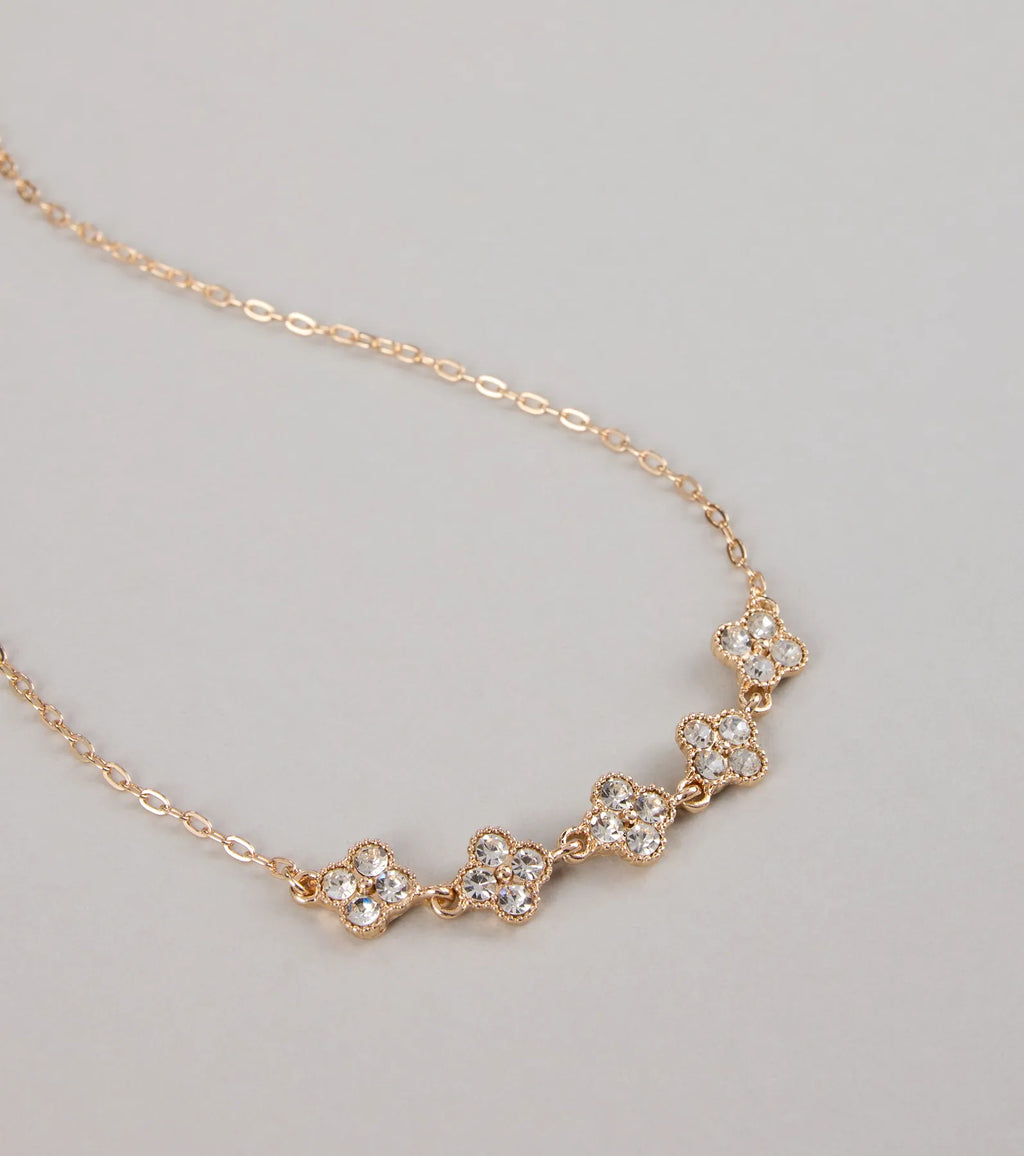 Lucky Girl Energy Clover Charm Necklace