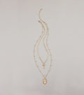 Divine Layers Cross Pendant Chain Necklace