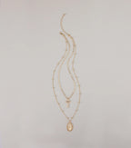 Divine Layers Cross Pendant Chain Necklace