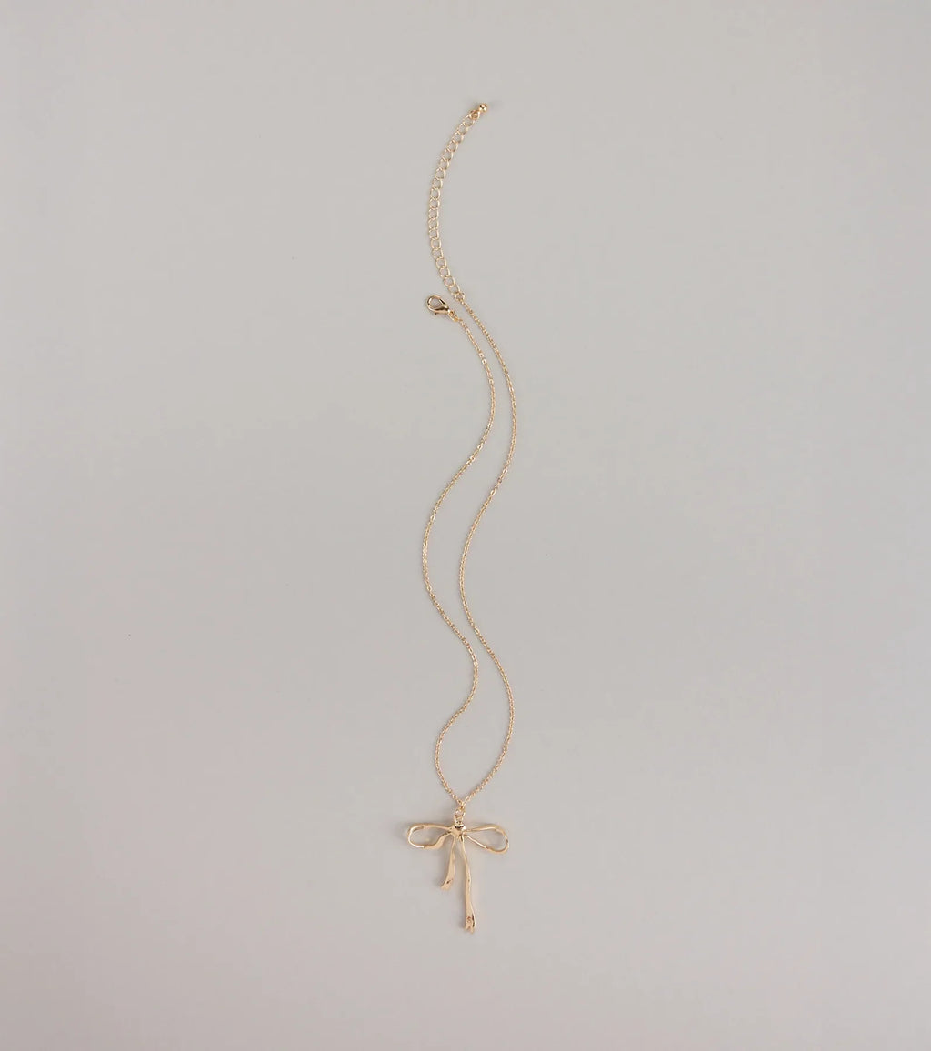 Put a Bow on It Chain Necklace