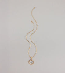 Stay Lucky Clover Charm Paperclip Chain Necklace