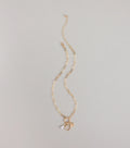 Good Luck Clover And Pearl Charm Necklace