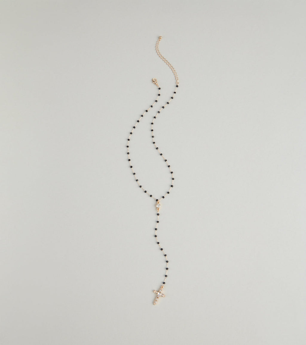 Beaded Faith Cross Necklace