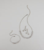 Shine Bloom Rhinestone Floral Jewelry Set