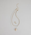 Sweetheart Vibes Necklace And Earrings Set