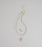Sweetheart Vibes Necklace And Earrings Set