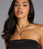 Mixed Feelings Chain Pearl Necklace