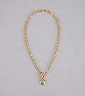 Locked in Love Heart Toggle Necklace