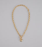 Locked in Love Heart Toggle Necklace