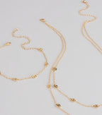 Twice As Chic Layered Necklace And Bracelet Set