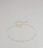Dainty Luxe Rhinestone Charm Belly Chain