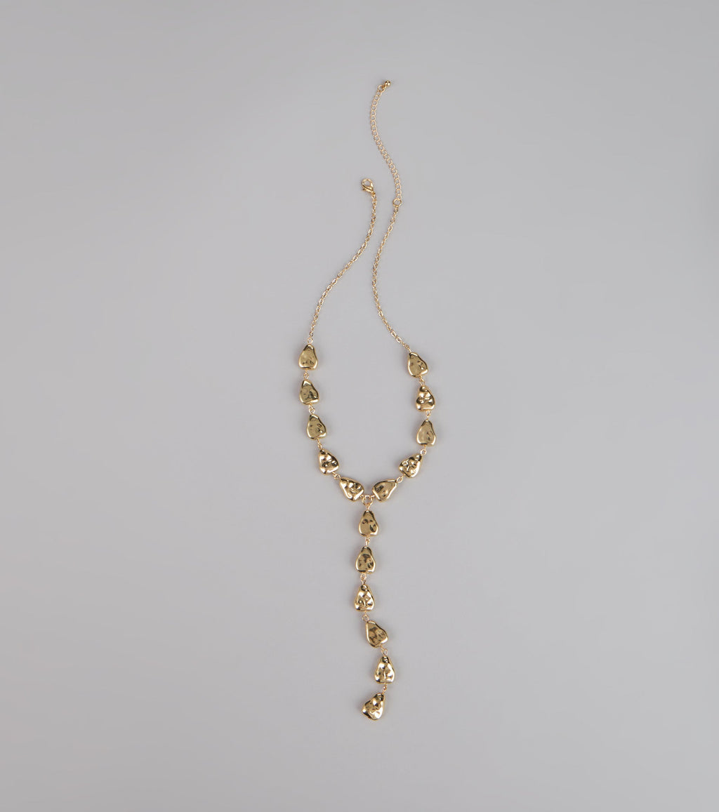 Effortless Edge Statement Lariat Necklace