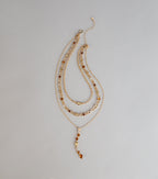 Stacked And Stunning Stone Lariat Necklace