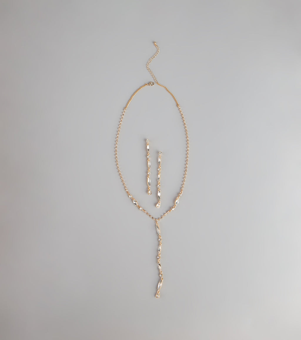 Luxe Glow Necklace And Earrings Set