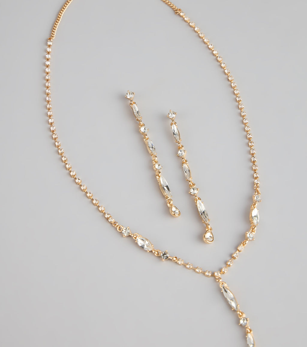 Luxe Glow Necklace And Earrings Set