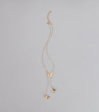 Soft Statement Butterfly Lariat Necklace