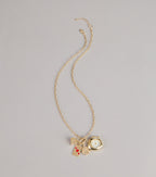Lucky Timing Watch Charm Statement Necklace